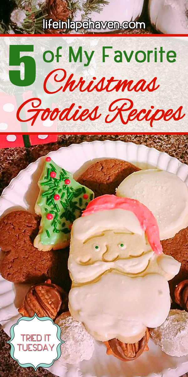 5 of My Favorite Christmas Goodies Recipes, Life in Lape Haven. From our family Christmas cookie exchange, some of my favorite Christmas cookie and treats recipes, including homemade Marshmallows and Gingerbread.