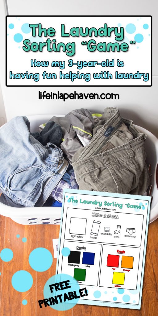 Life in Lape Haven: The Laundry Sorting Game. When my preschooler wanted to play a game, but I needed to get laundry done, I came up with a new game that helps my son learn his color, matching, and an important life skill - all in one.
