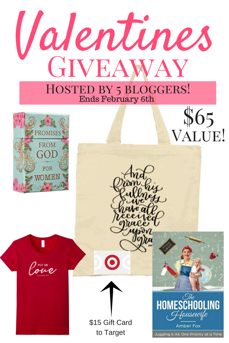 A Valentine's Giveaway - Life in Lape Haven. Enter to win a sweet prize package in this fun Valentine's Day giveaway hosted by 5 bloggers.
