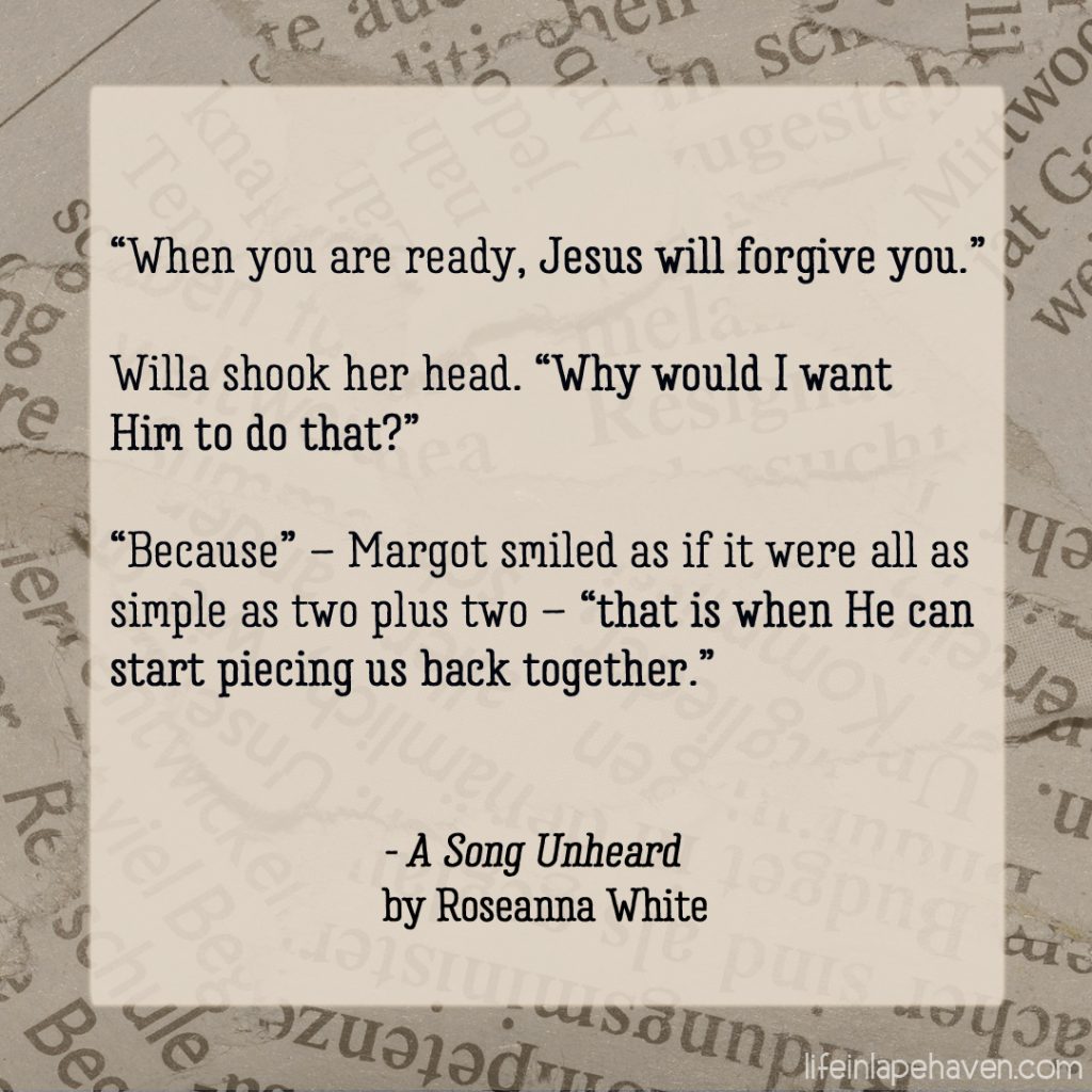 A Review of Roseanna White's A SONG UNHEARD - Life in Lape Haven. In "A Song Unheard," Roseanna White has written one of her most flowing, lyrical tales yet. Here is my review of the second book in her "Shadows Over England" series.