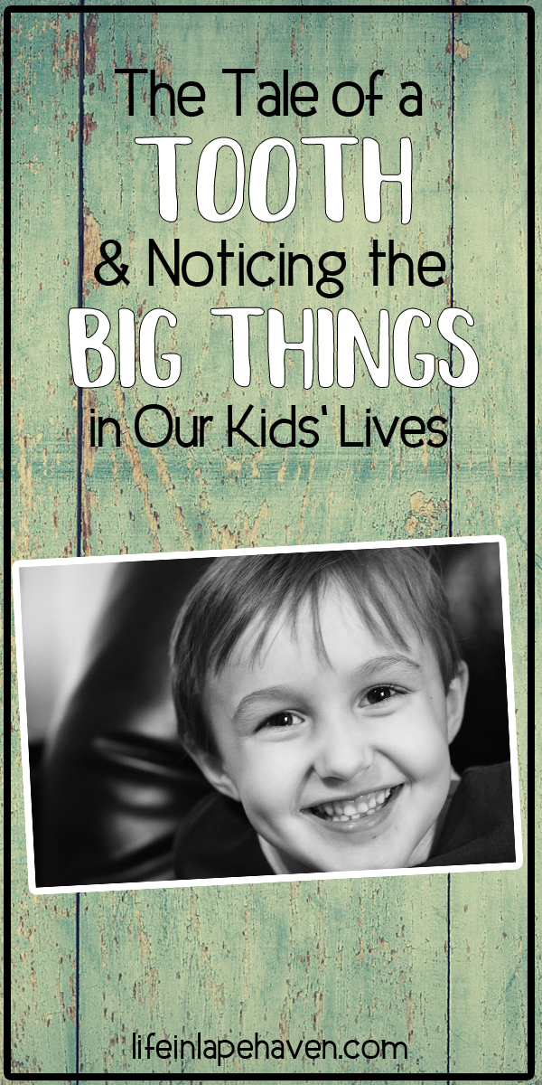 The Tale of a Tooth & Noticing the Big Things in Our Kids' Lives - Sometimes as parents, we miss things - some small, some big. How I missed this thing, I don't know.