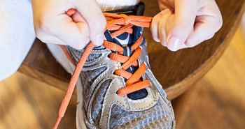 Life in Lape Haven: Trying & Tying - Elijah finally tied his shoelaces