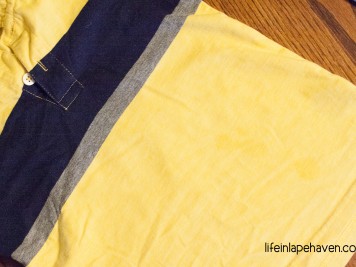 Tried It Tuesday: How to Get Grease Stains (Even Set-In Ones) Out of Clothing - After finding grease and oil spots on my son's shirts, ones that had already been washed and dried, I decided to find a simple way to get the grease and oil stains out of his clothing.