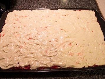 Life in Lape Haven: Tried It Tuesday: Yummy Cherry Cream Cheese Bars, These tasty little treats layer dough with a homemade cherry pie filling, cream cheese, and a sweet glaze. Great way to use fresh cherries!