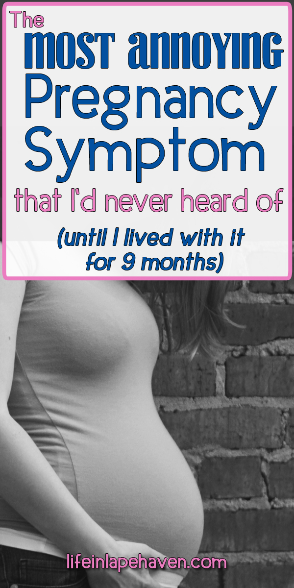Life in Lape Haven: The Most Annoying Pregnancy Symptom that I'd Never Heard of. When I was pregnant with my first child, there was one symptom - a persistent bad taste in my mouth - that was more annoying and frustrating than any other symptom I faced. Here's how I dealt with it and what I've learned about dysgeusia, the bitter, sour, metallic taste in my mouth when I'm pregnant.