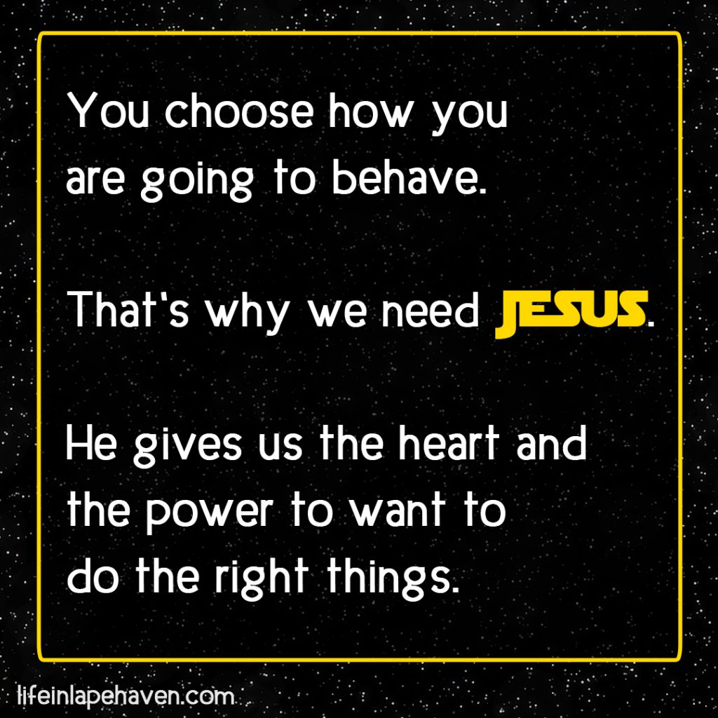 Life in Lape Haven: How Darth Vader Helped Me Encourage My Child to Choose God's Way - Sometimes the most random conversations with your children can be God's open door to planting seeds and building your child's spiritual, faith foundation, even one about Darth Vader and Star Wars.