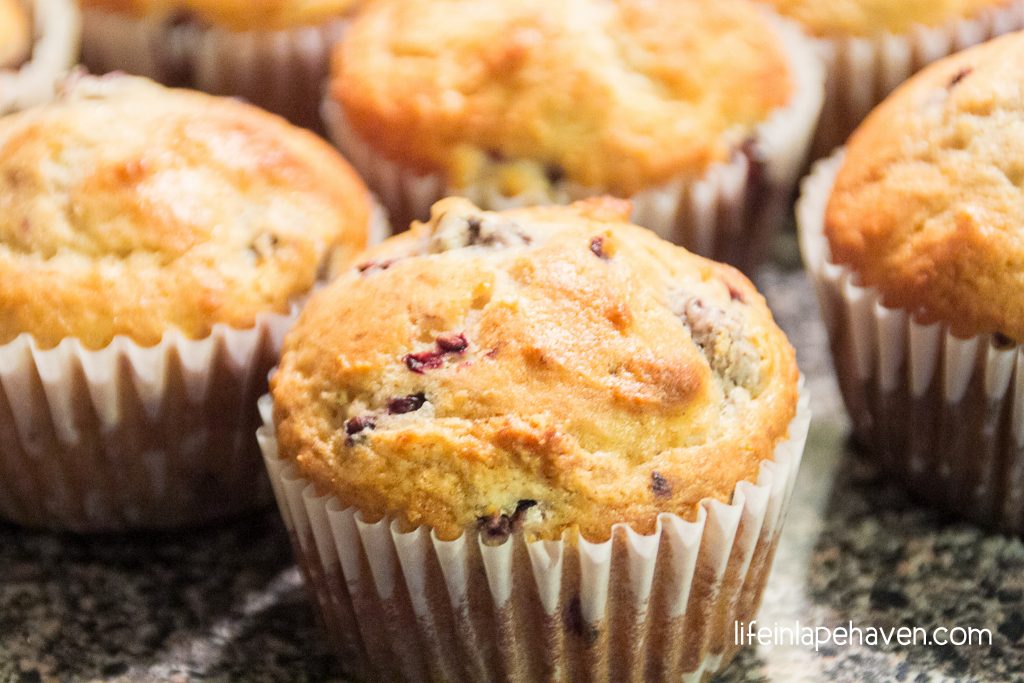 Life in Lape Haven: Tried It Tuesday: Homemade Blackberry Muffins. Delicious, quick, and easy homemade muffin recipe using fresh blackberries and a secret ingredient to give you tender, fluffy muffins.