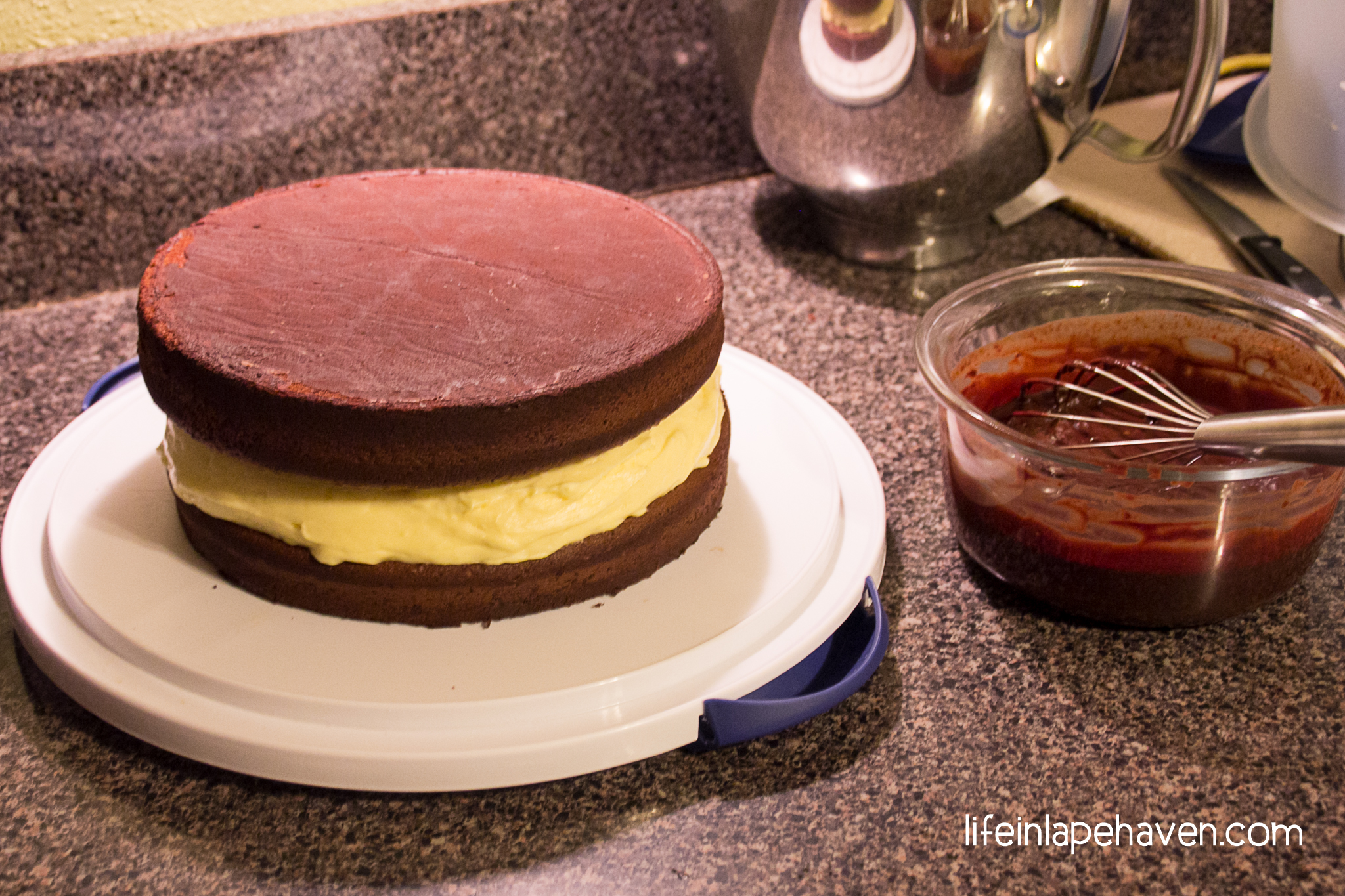 Bavarian Cream Cake - Strawberry Bavaria Cake - Veena Azmanov