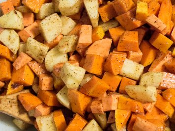 Life in Lape Haven: Tried It Tuesday: Roasted Cinnamon-Spiced Butternut Squash with Sweet Potatoes & Apples. This delicious roasted butternut squash side dish spiced with cinnamon and sweetened with sweet potatoes and apples is a great healthy addition to any meal or holiday table throughout the fall and winter.