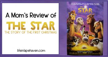A Mom's Review of The Star : The Story of the First Christmas - Life in Lape Haven. This weekend my family saw the new Christmas movie, The Star, a children's animated film about the birth of Jesus but through the eyes of the animals. Here is my review and some thoughts on the movie.